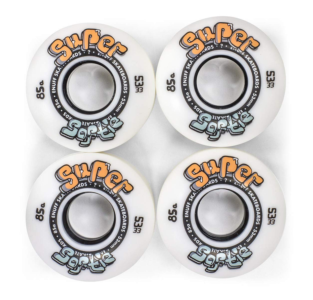 Enuff Skateboards Super Softie Wheels Räder 55 mm Weiss, 55 mm Weiss