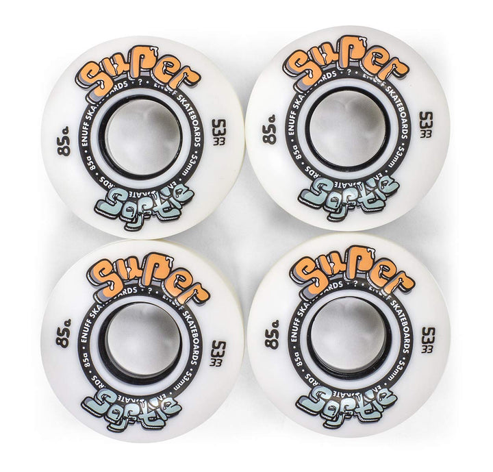 Enuff Skateboards Super Softie Wheels Räder 55 mm Weiss, 55 mm Weiss
