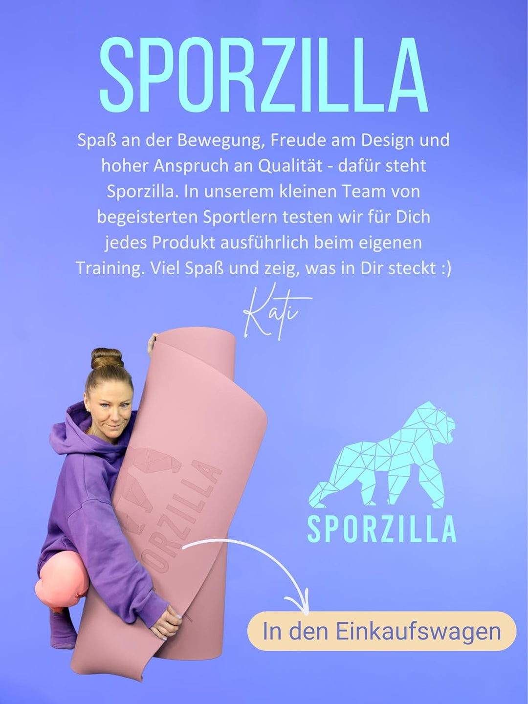 Yoga Matte XXL 200 x 100 cm – 8 mm dick - rutschfest und schadstofffrei – mit Hilfslinien und Traget