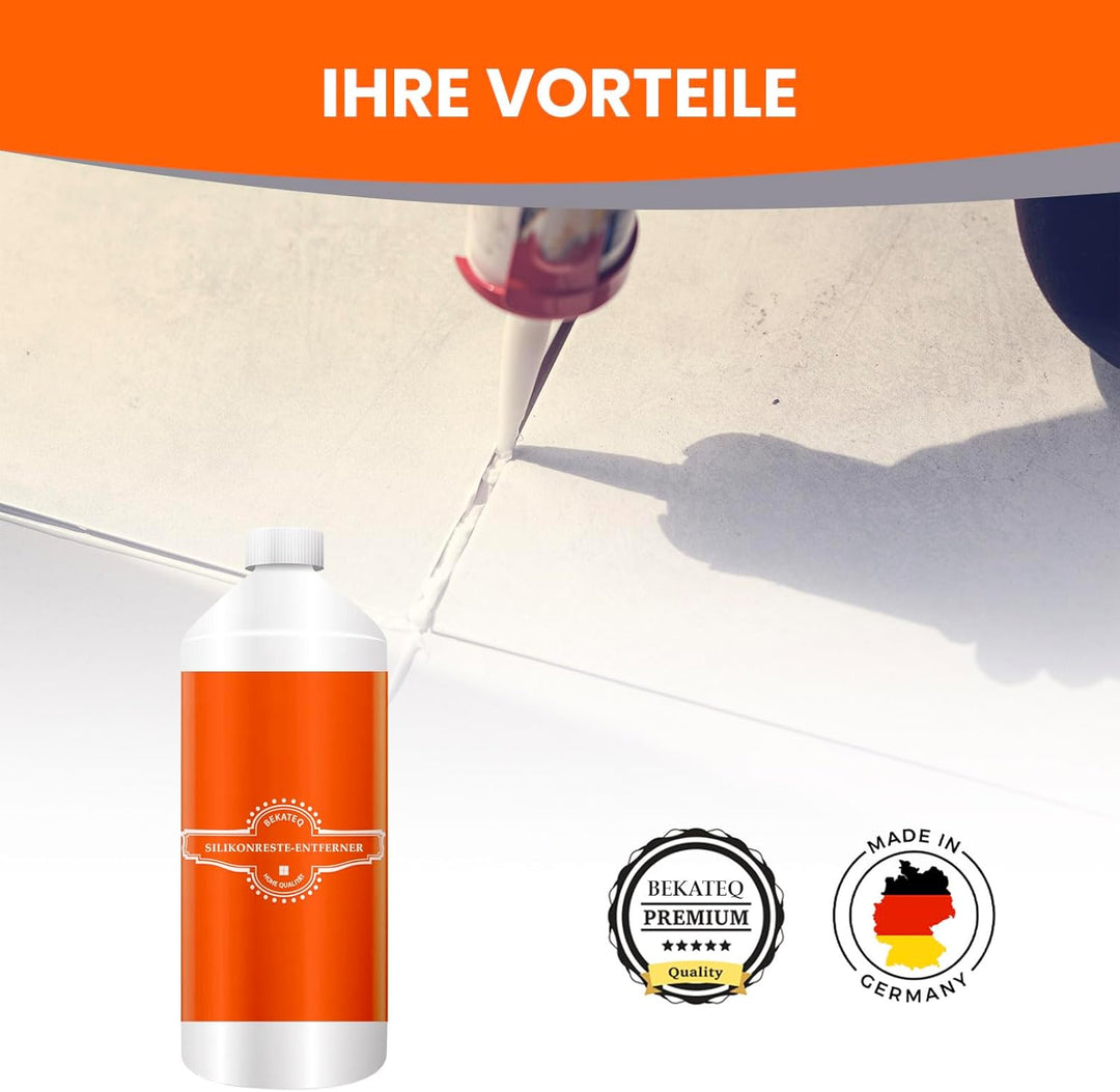 Silikonreste Entferner Set 3x250ml + Fugenentferner & Fugenglätter Werkzeug - Silikonentferner, Sili