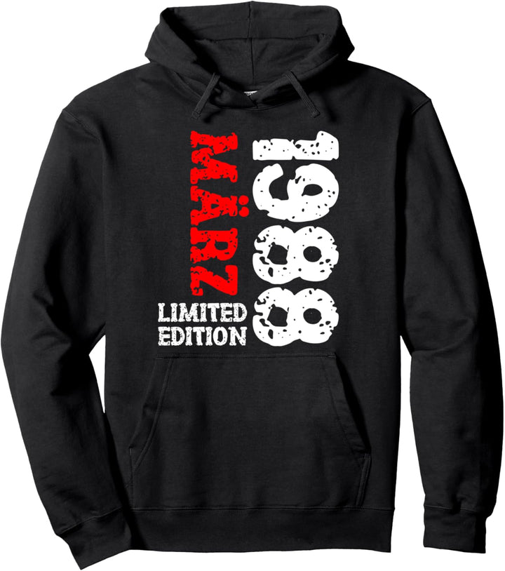 35. Geburtstag Deko Frauen Männer Limited Edition März 1988 Pullover Hoodie