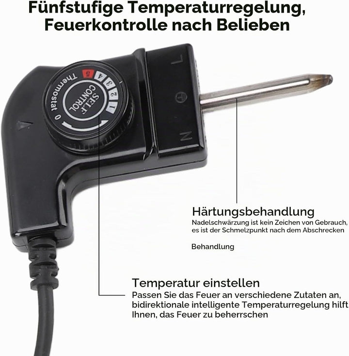 11,8 Zoll Elektrische Grillplatte, Antihaftbeschichtetes, Rauchfreies Elektrisches BBQ-Grill-Backble