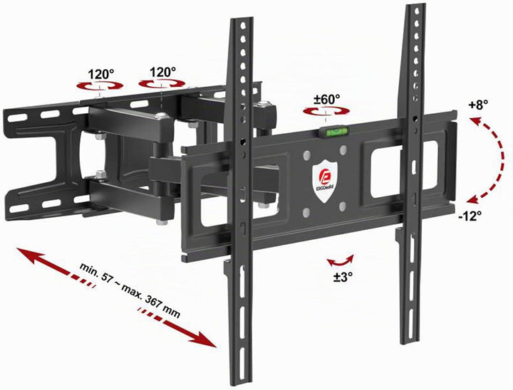 Ergosolid Redox-K35 Wandhalterung schwenkbar Universal für LED TV 26" - 55" (66-140cm Diagonale) VES