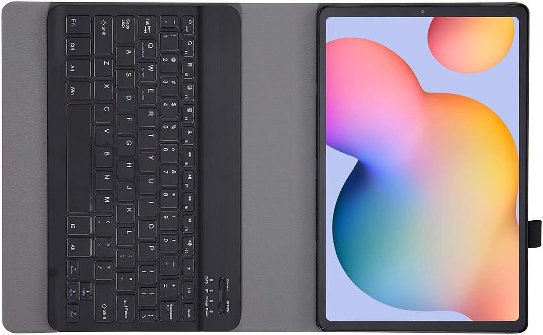 YGoal Tastatur Hülle für Galaxy Tab A7, QWERTZ Layout Ultra-Dünn Hülle mit 7 Farben Hintergrundbeleu