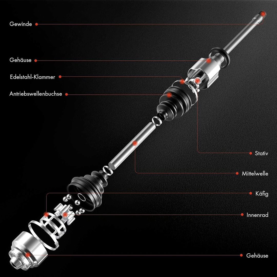 Frankberg Antriebswelle Vorderachse Links Kompatibel mit X1 E84 xDrive18d xDrive20d/i xDrive23d xDri