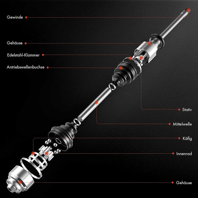 Frankberg Antriebswelle Vorderachse Links Kompatibel mit X3 F25 X4 F26 xDrive20 xDrive28 xDrive30 xD