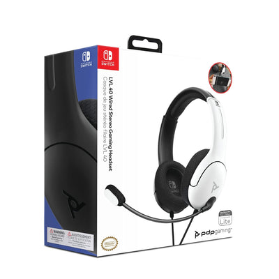 PDP Gaming LVL40 Stereo Kopfhörer mit Mic für Nintendo Switch - PC, iPad, Mac, Laptop Compatible - N