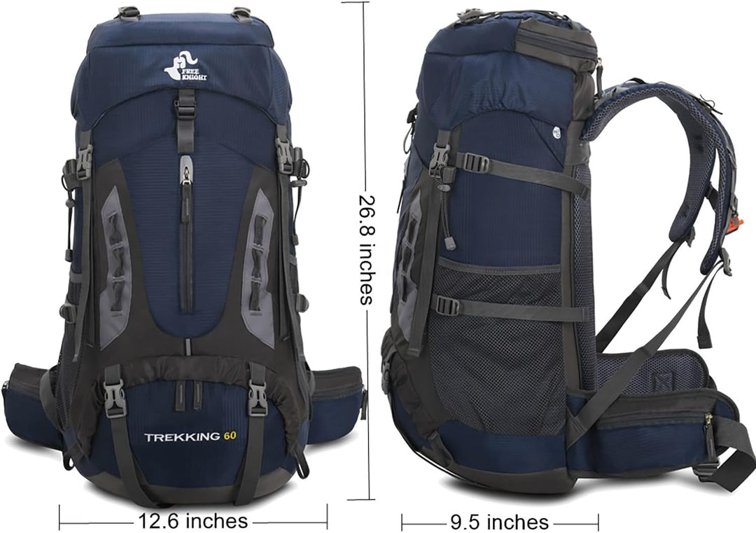 Bseash 60 l wasserdichter leichter Wanderrucksack mit Regenschutz, Outdoor-Sport, Reisen, Tagesrucks