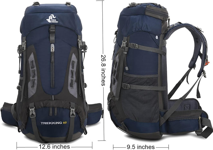 Bseash 60 l wasserdichter leichter Wanderrucksack mit Regenschutz, Outdoor-Sport, Reisen, Tagesrucks