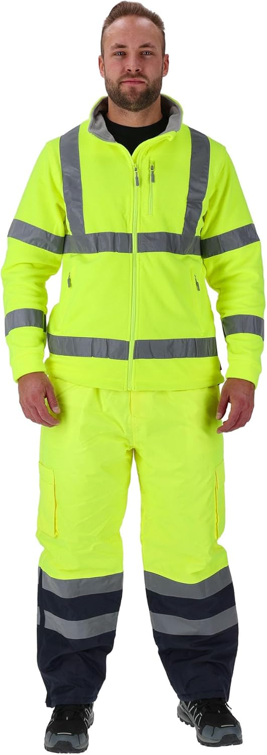 LAHTI PRO L4010905 Warnschutz-/FleeJacke Arbeitsjacke EN 13688/EN ISO 20471-GELB, Grösse, Gelb, XXL/