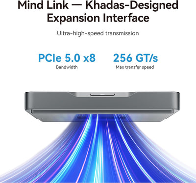 Khadas Mind 2 Mini PC - Intel Core Ultra 7 155H (16 Kerne, 22 Threads, bis zu 4,8 GHz) - 32 GB LPDDR