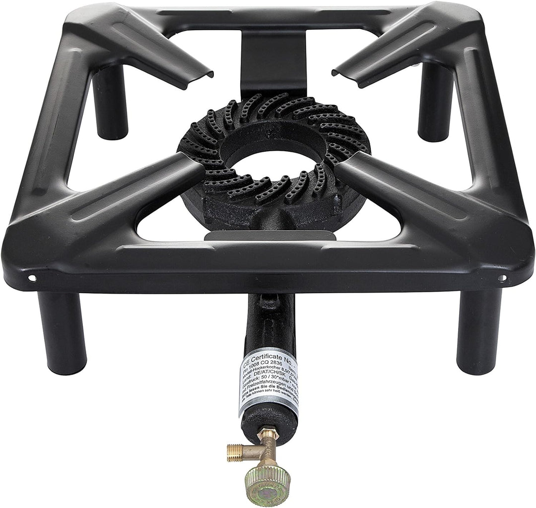 PaellaWorld World International Gas-Hockerkocher, klein ohne Zündsicherung, Schwarz, 30 x 30 x 14 cm