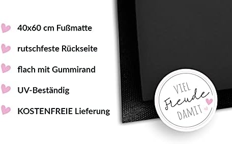 Fussmatte - Willkommen - Türmatte Fussabtreter Schmutzfangmatte zum Einzug Geburtastag Hochzeit WG G