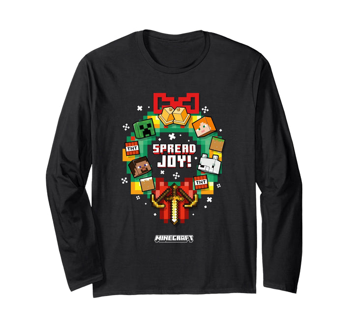Minecraft Weihnachten Spread Joy! Xmas Crown Group Shot Langarmshirt