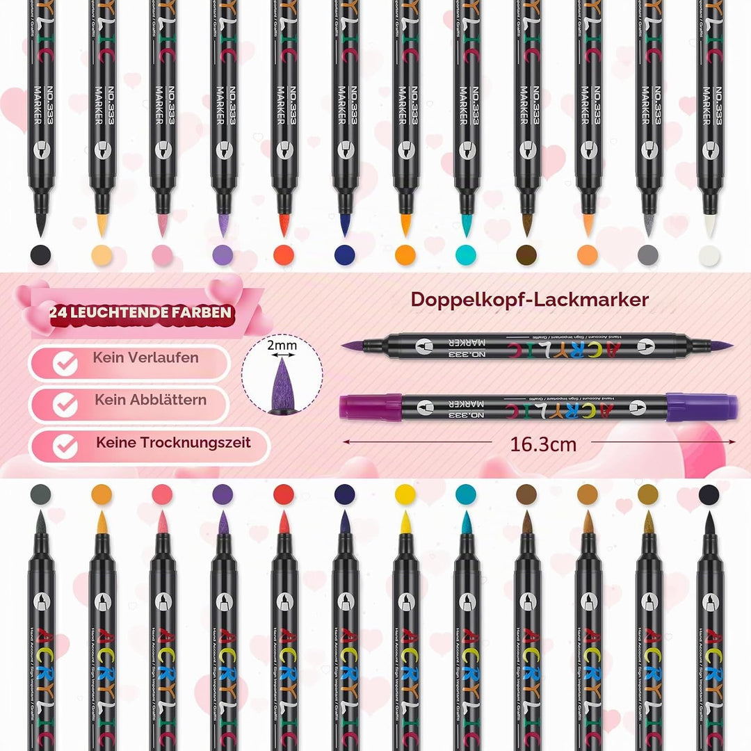 Sinmoe DIY Keramik Bemalen Set 3 Keramikplatte Weiss Servierplatte Salatteller 12 Porzellanstifte Sp