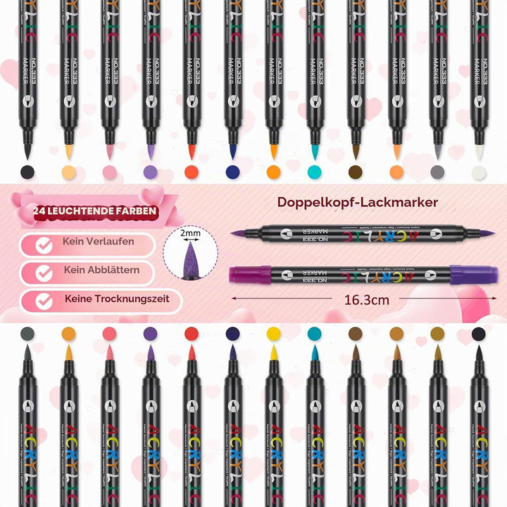 Sinmoe DIY Keramik Bemalen Set 3 Keramikplatte Weiss Servierplatte Salatteller 12 Porzellanstifte Sp
