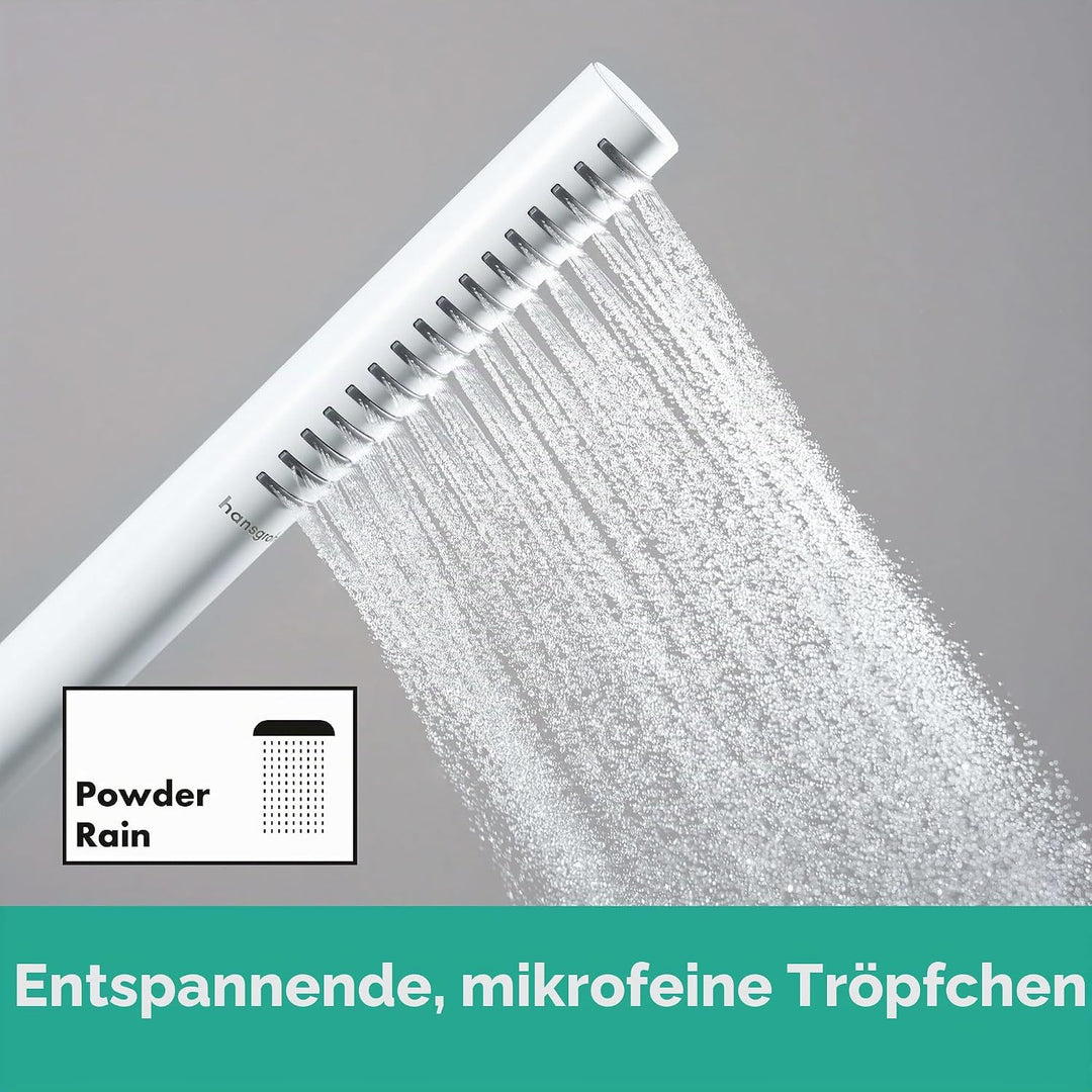 hansgrohe Pulsify S - wassersparender Duschkopf 5,4 l/min (EcoSmart+), Handbrause mit 1 Strahlart (P