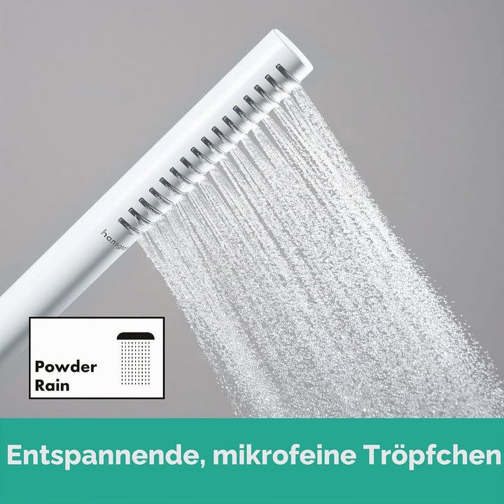 hansgrohe Pulsify S - wassersparender Duschkopf 5,4 l/min (EcoSmart+), Handbrause mit 1 Strahlart (P