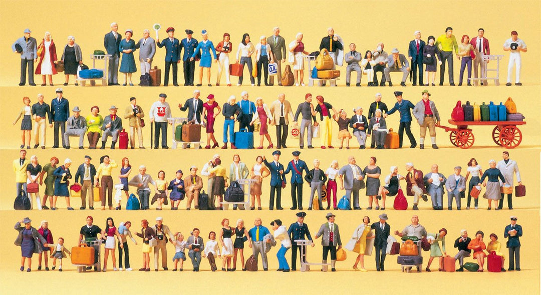 Preiser 1/87 th – pr13000 – Modelleisenbahnen – Super set-100 Figuren exklusiven