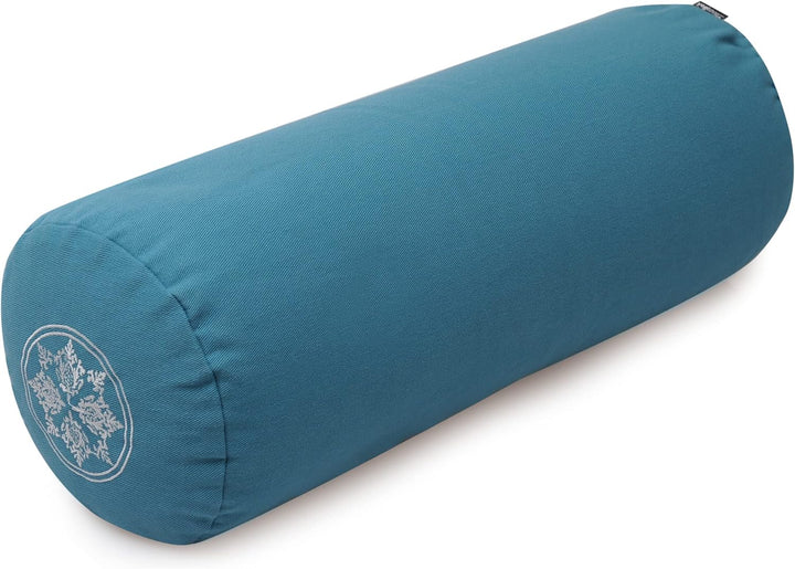 Yoga-Bolster rund - Vintage - Organic Cotton (62 x 21.5 x 21.5 cm) marine blau, marine blau