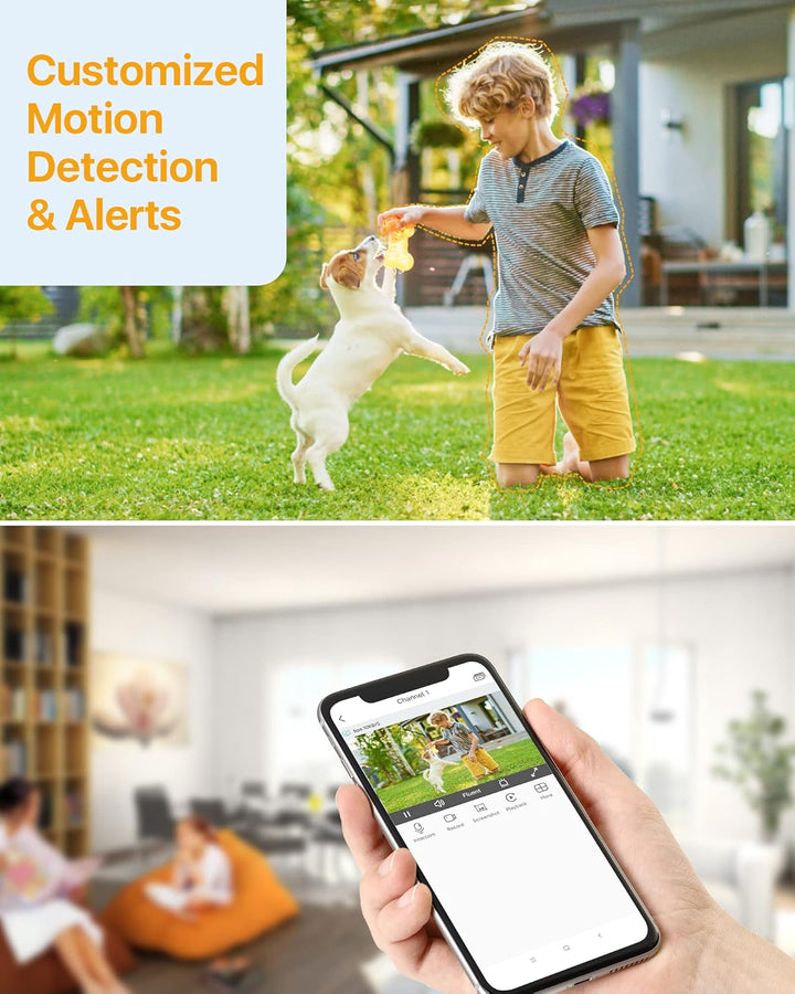 Anlapus 8 Kanal 1080P HD DVR Netzwerk Video Recorder Aufzeichnungsgerät mit 1TB Festplatte, Unterstü