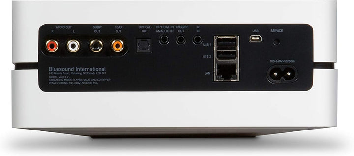 Bluesound Vault 2i High-Res 2TB Netzwerk-Festplatte CD Ripper und Streamer - Weiss - kompatibel mit