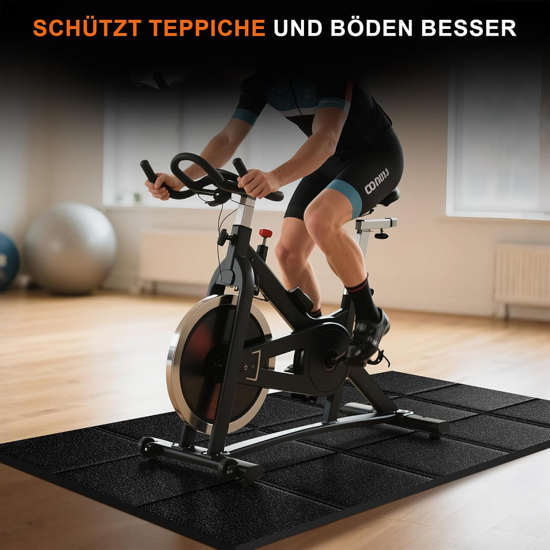 THAILE Bodenschutzmatte für Laufband &amp; Fitnessgeräte 200x100cm 5mm rutschfeste Antivibrationsmatte m