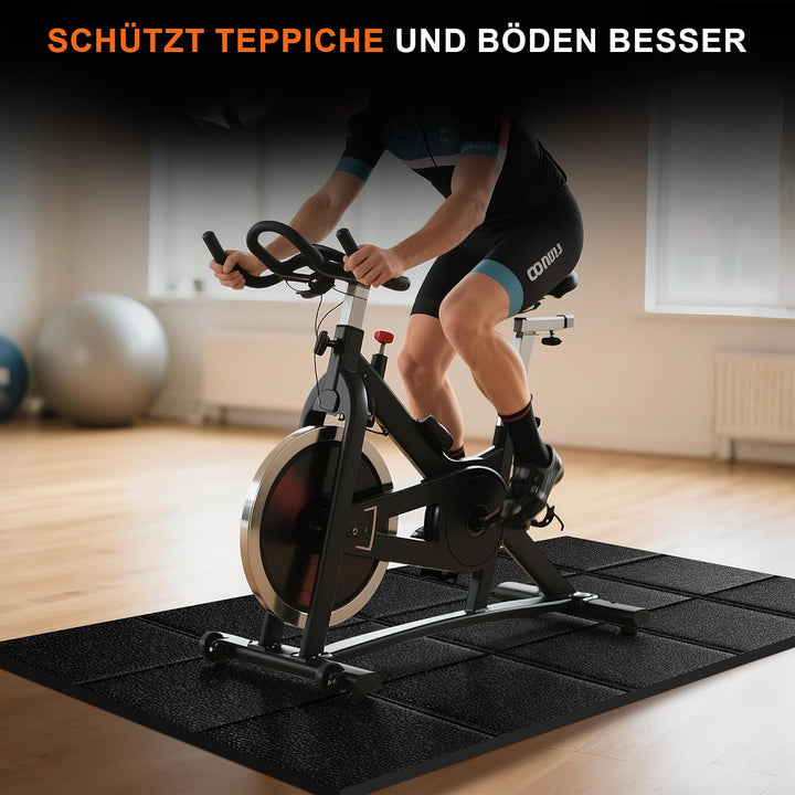 THAILE Bodenschutzmatte für Laufband &amp; Fitnessgeräte 200x100cm 5mm rutschfeste Antivibrationsmatte m