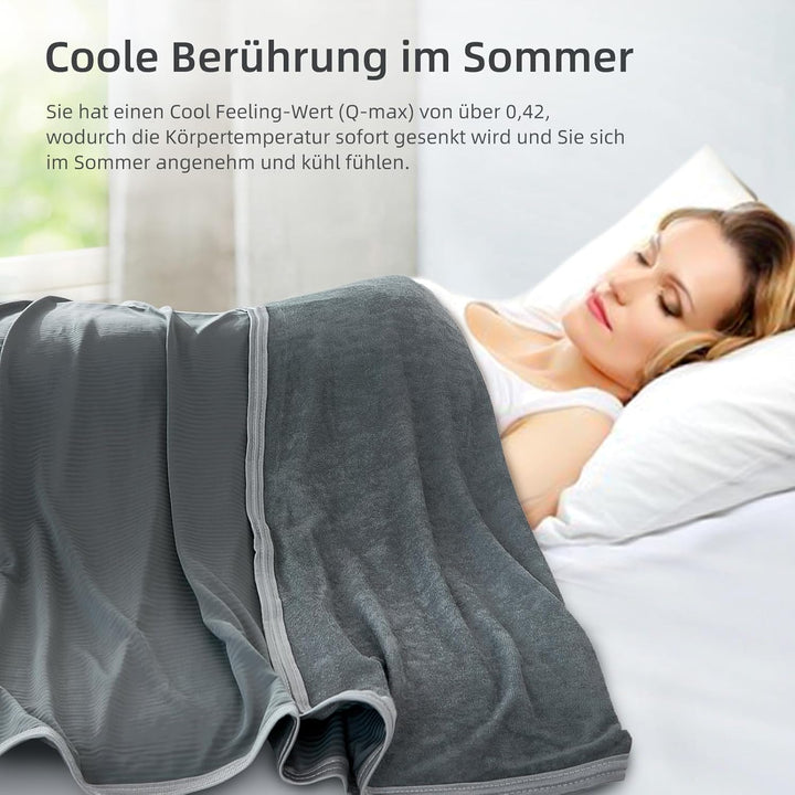 WONGS BEDDING Kühldecke Sommerdecke 2 in 1 doppelseitig mit Japanische Arc-Chill Q-Max 0,43 selbstkü