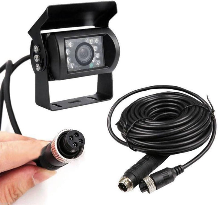 Rückfahrkamera Camecho IR Nachtsicht wasserdichte Rückfahrkamera + 10 Mt 4 Pins Kabel Kit für Auto B