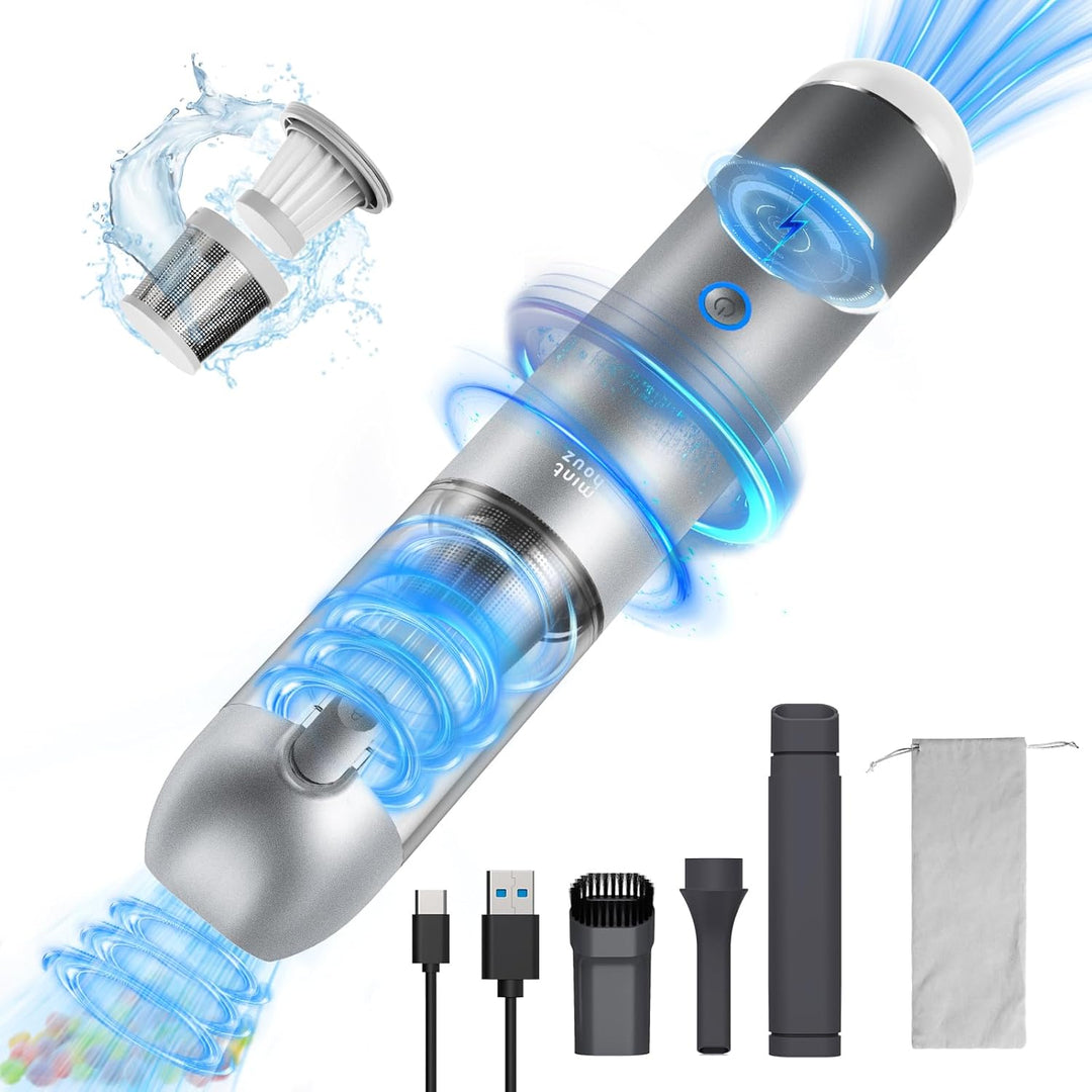 Minthouz Handstaubsauger Auto Staubsauger kabellos 17000Pa, 3-in-1 Autostaubsauger Schnurlos Wiedera