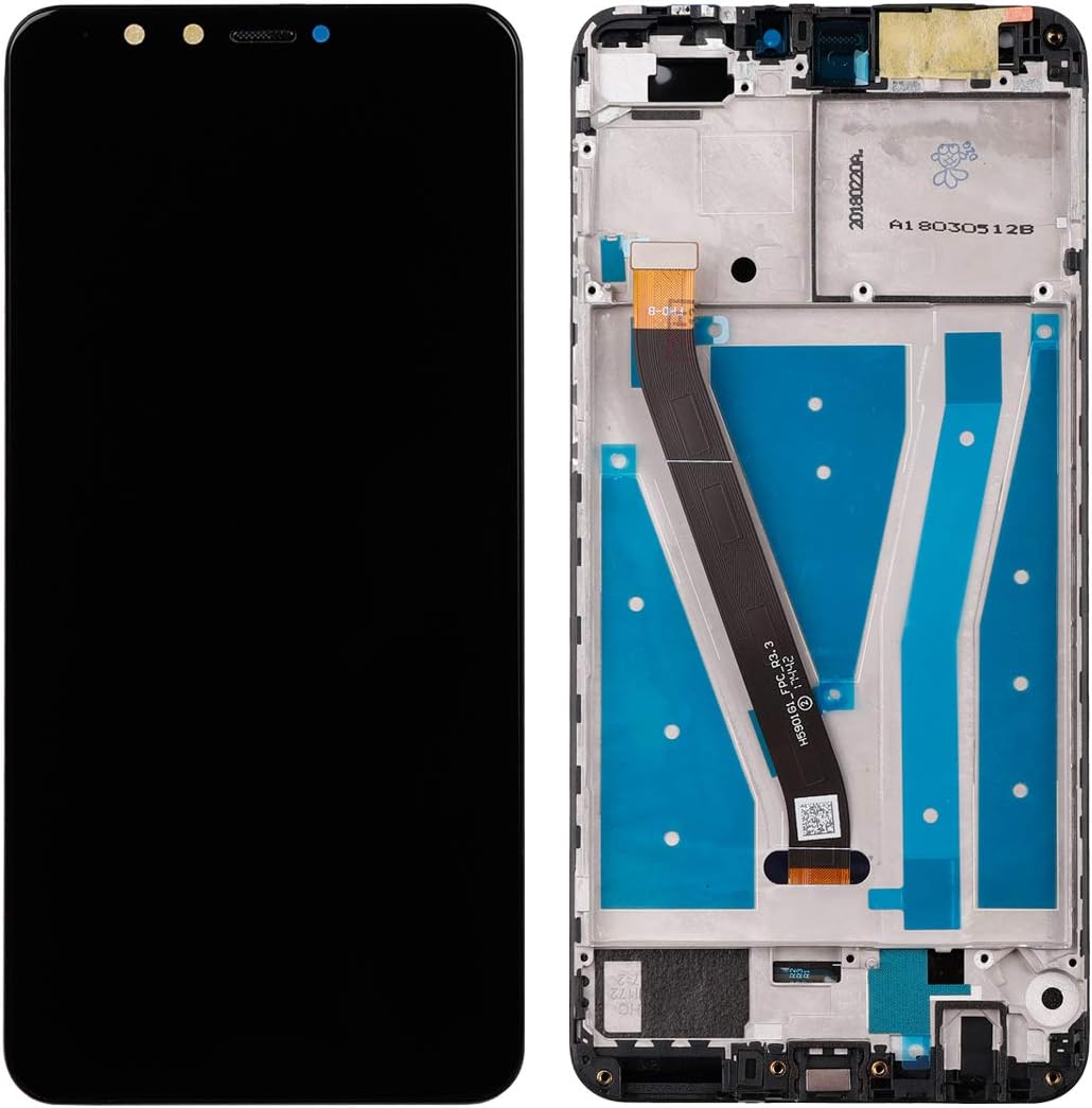swark LCD Display Compatible with Huawei Y9 2018 & Enjoy 8 Plus (Schwarz mit Rahmen) Touchscreen Dig