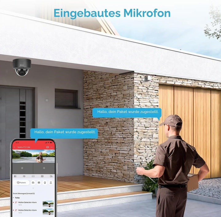 Anpviz 5MP POE IP Kamera Outdoor, Dome Überwachungskamera Aussen | Personenerkennung, 30m IR Nachtsi