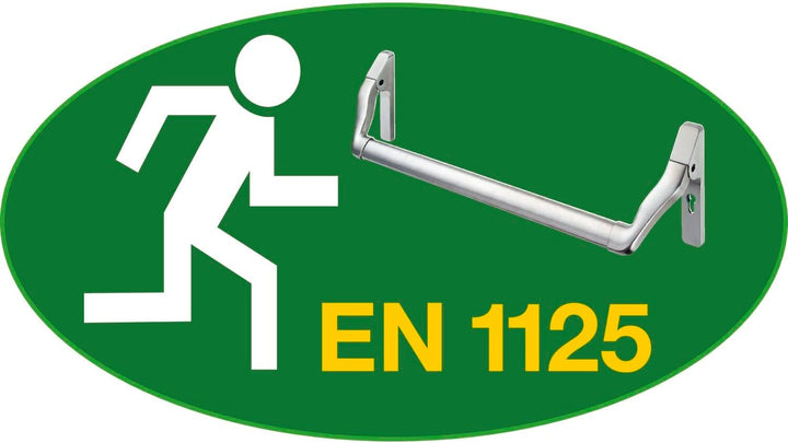 BKS RR-Panikschloss 18200, Pz Gel. Links,9mm geteilter Nuss, Dorn 35mm, Entf.92mm Stulp 24x270mm kan