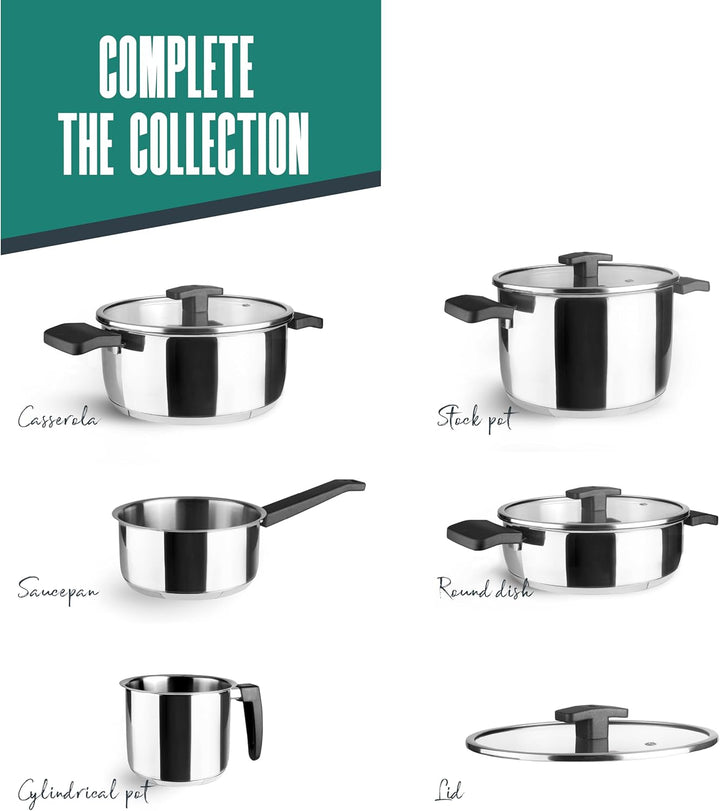 LACOR 88018 Bratentopf mit Deckel D.18 Nova Ladycor 2 Liter, 2 Liter