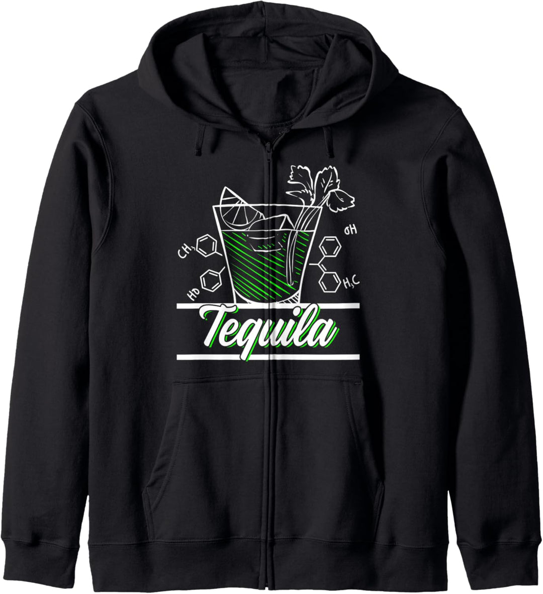 Lustiger Tequila Wissenschaftler Bildung Chemiker Geek Nerd Kapuzenjacke