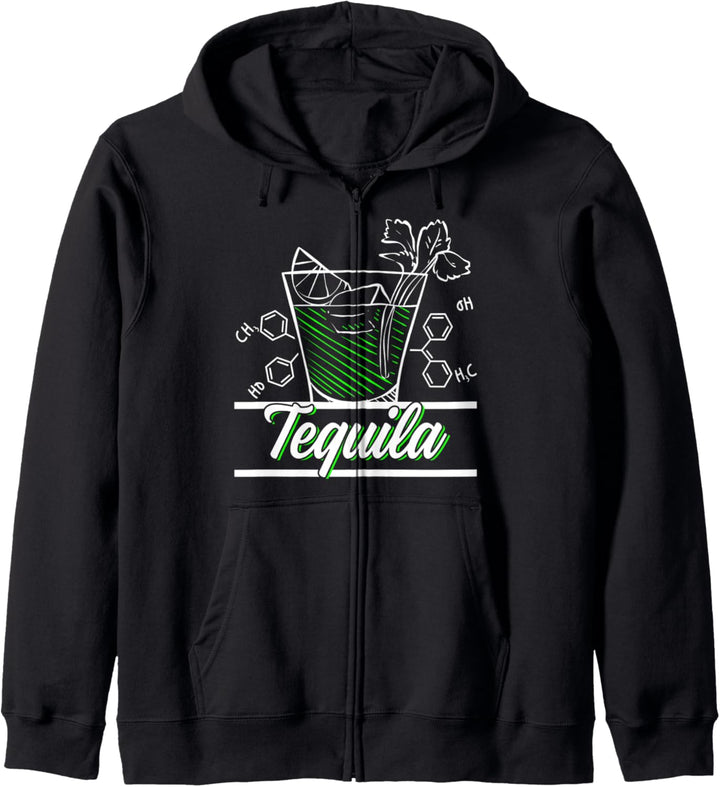 Lustiger Tequila Wissenschaftler Bildung Chemiker Geek Nerd Kapuzenjacke