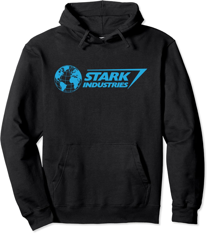 Marvel Iron Man Stark Industries Logo Blue Pullover Hoodie