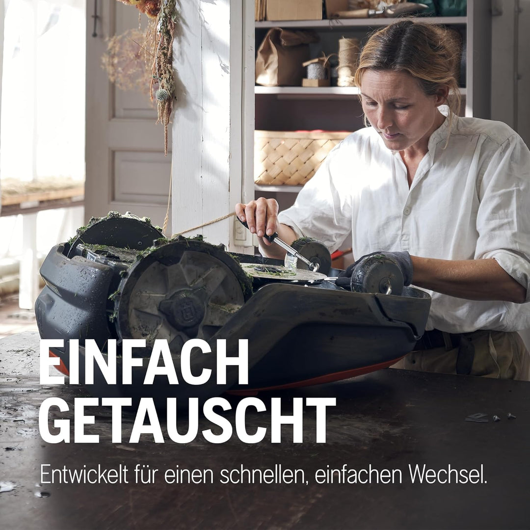 Husqvarna Automower Endurance Klingen | 6 Messer mit Schrauben | Langloch | Länger Haltbare Qualität