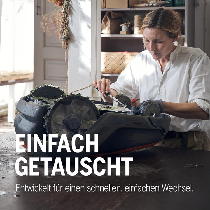 Husqvarna Automower Endurance Klingen | 6 Messer mit Schrauben | Langloch | Länger Haltbare Qualität