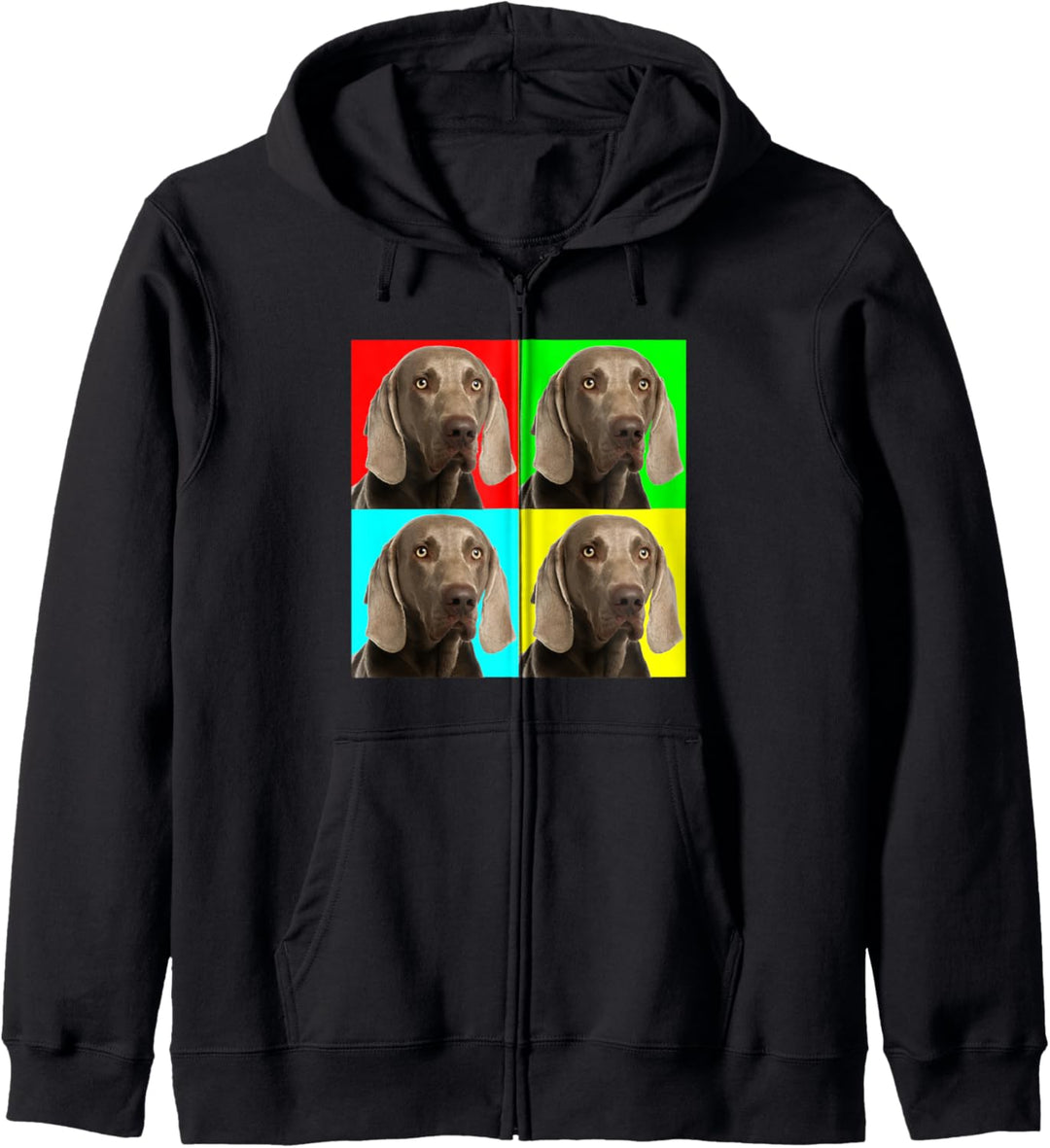 Pop Art Dog Weimaraner Kapuzenjacke