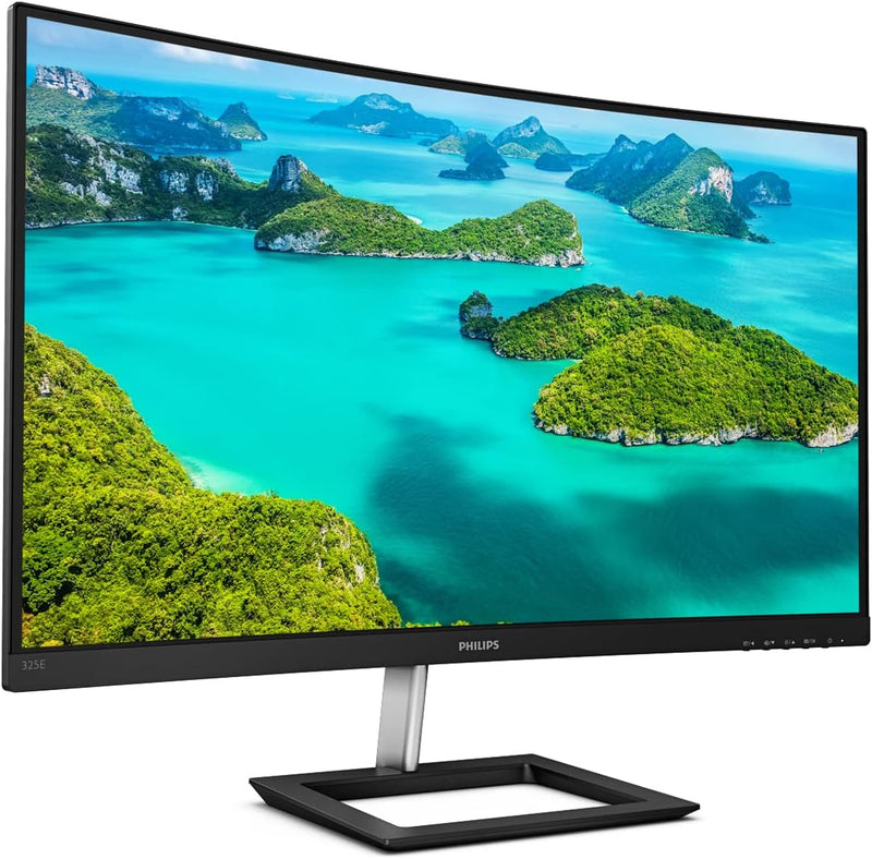 Philips 325E1C - 32 Zoll QHD Curved Gaming Monitor, 75 Hz, 4ms, FreeSync (2560x1440, VGA, HDMI, Disp