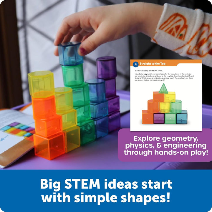 Learning Resources Stem Explorers GeoShape Challenge, Lernspiel mit geometrischen Formen, 3D, 50 Stü