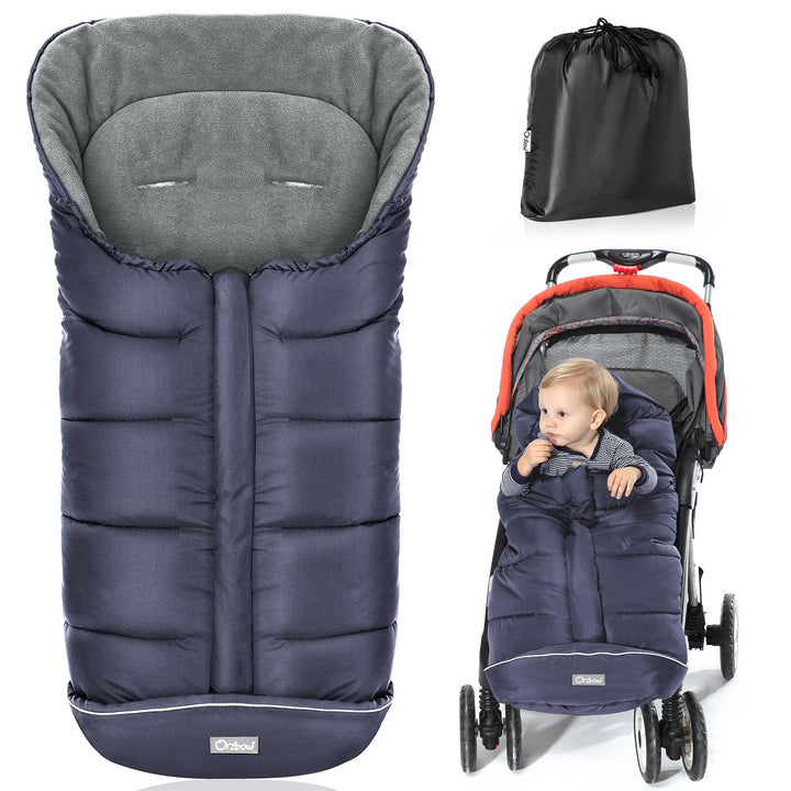 Orzbow Winter Fusssack für Kinderwagen,Baby Fusssack für Buggy mit Kapuze mit Kordelzug,Warmes Polar