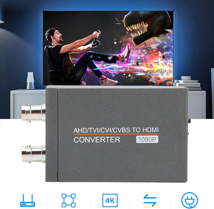 Bewinner AHD TVI CVI CVBS zu HDMI Konverter Adapter, Multimedia Full HD 720P 1080P 3MP 4MP 5MP 8MP B