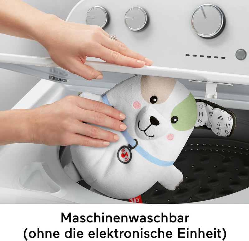 Fisher-Price Schlummer Hündchen Spieluhr - Tragbarer weicher Plüschklangerzeuger mit beruhigender Mu