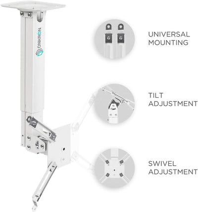 ONKRON Beamer Projektor Decken-Wandhalterung Wand Decke Halterung für die meisten modernen Projektor