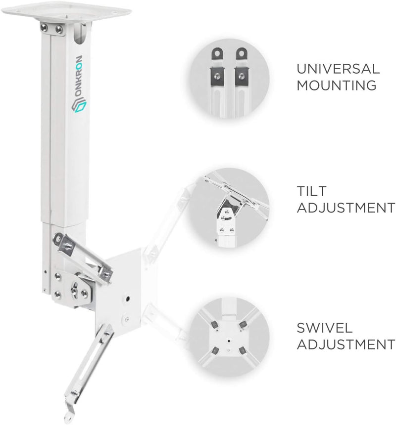 ONKRON Beamer Projektor Decken-Wandhalterung Wand Decke Halterung für die meisten modernen Projektor