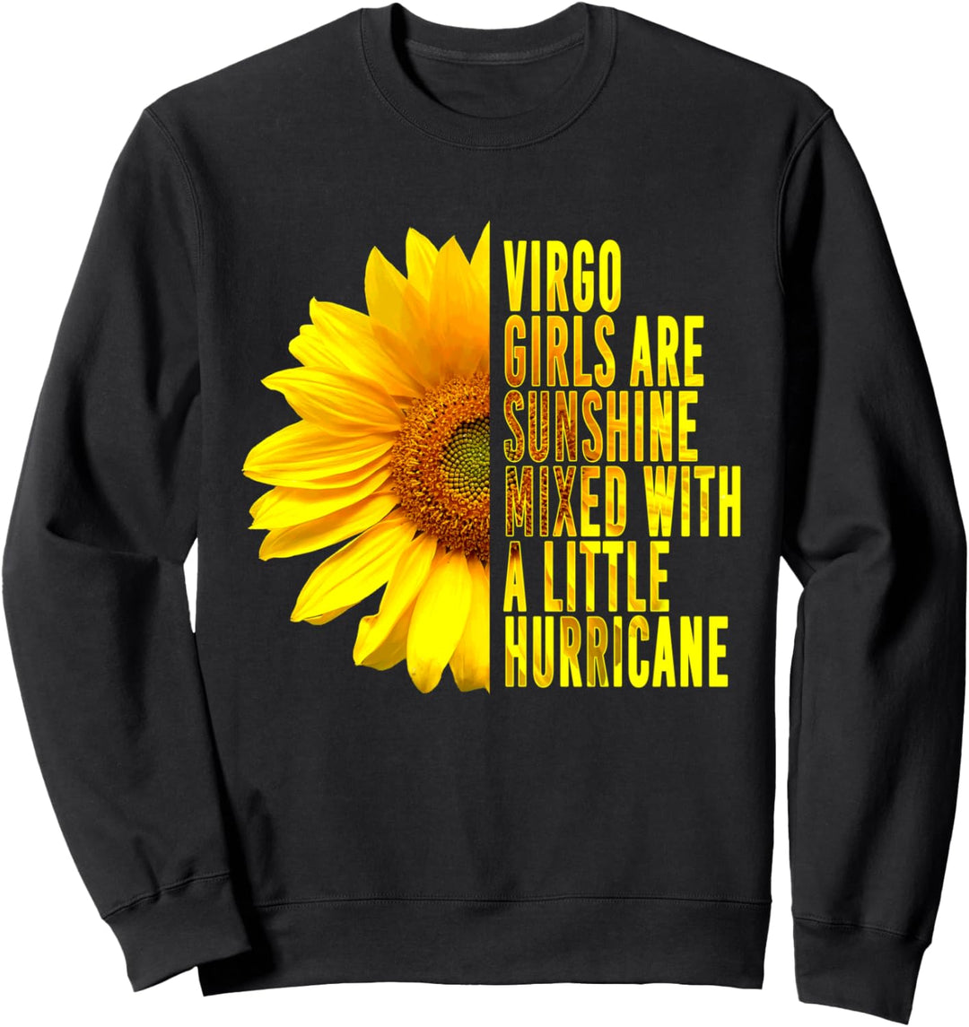 Virgo Girl August September Birthday Sunflower Flower Women Sweatshirt