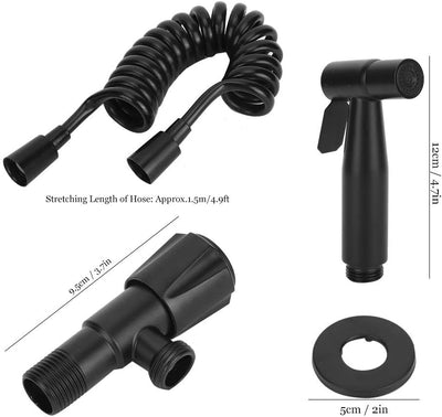 G1/2 Gewinde Edelstahl Bidet Sprayer Set Schwarz Für Badezimmer Toilette Schwarz B Style